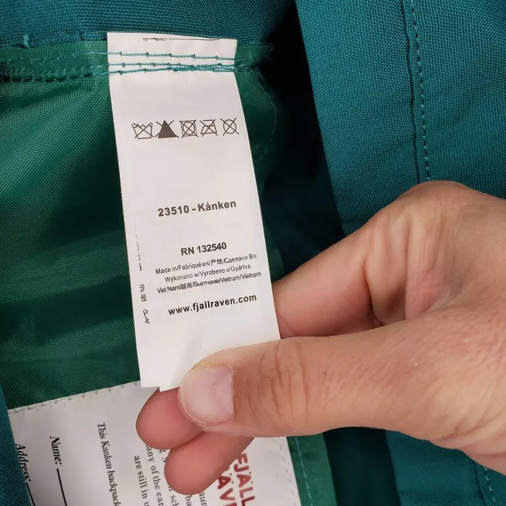 Fjallraven Kanken Backpack Frost Green EUC